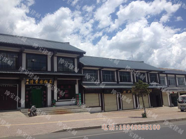 仿古樹(shù)脂瓦打造特色旅游復(fù)古街區(qū),效果杠杠滴！